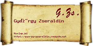 György Zseraldin névjegykártya